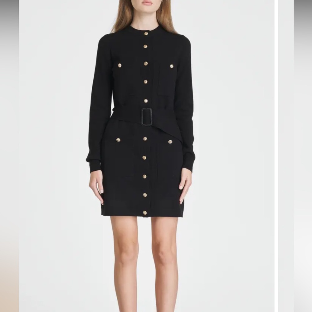 Becca Belted Long Sleeve Sweater Minidress by WAYF- XS - Picture 2 of 8